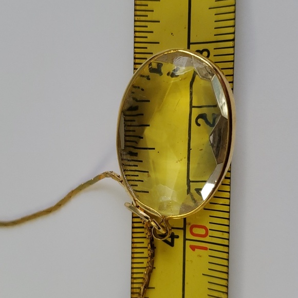 Gold Clear Bead Necklace and Earrings - Picture 5 of 11